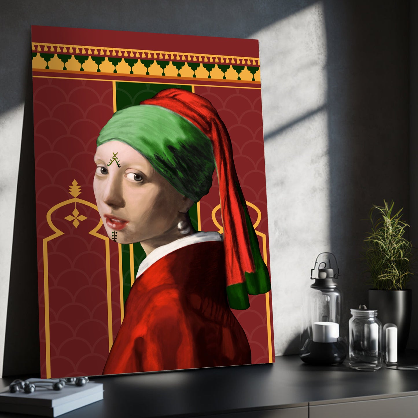 Girl with a Pearl Earring in a Moroccan Tent